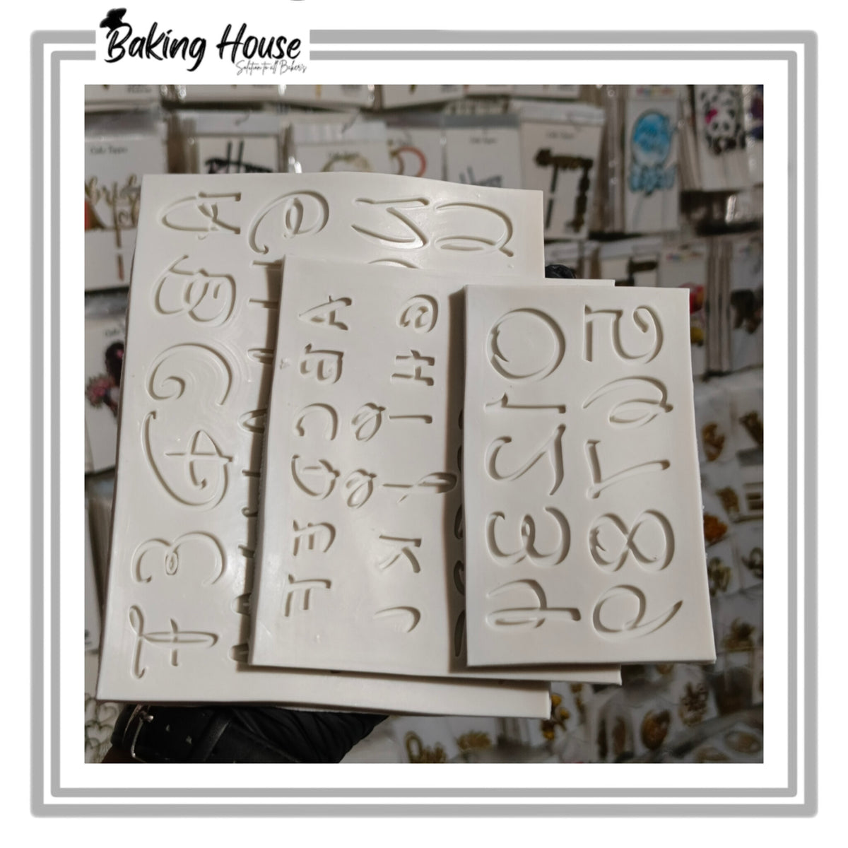 Pack - 3 3D Alphabet & Number Silicon Fondant Mould For Cake Decorating